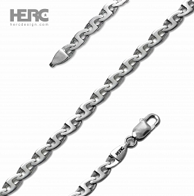 Łańcuch srebrny oryginalny, masywny 60cm męski łańcuch z możliwością personalizacji HERCACZE 