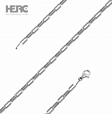 Srebrny łańcuszek Wenecjana long rollo 2,8mm/6mm/1mm 925 (długość do wyboru)