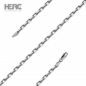 Łańcuszek srebrny Ankier longer 3mm (długość do wyboru)