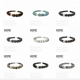 Beads bracelet 8mm (natural stones, colors to choose from)