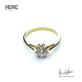 Gold ring with a 0.50CT diamond in the Classic style (forged - handmade) do you want a specific diamond? WRITE!